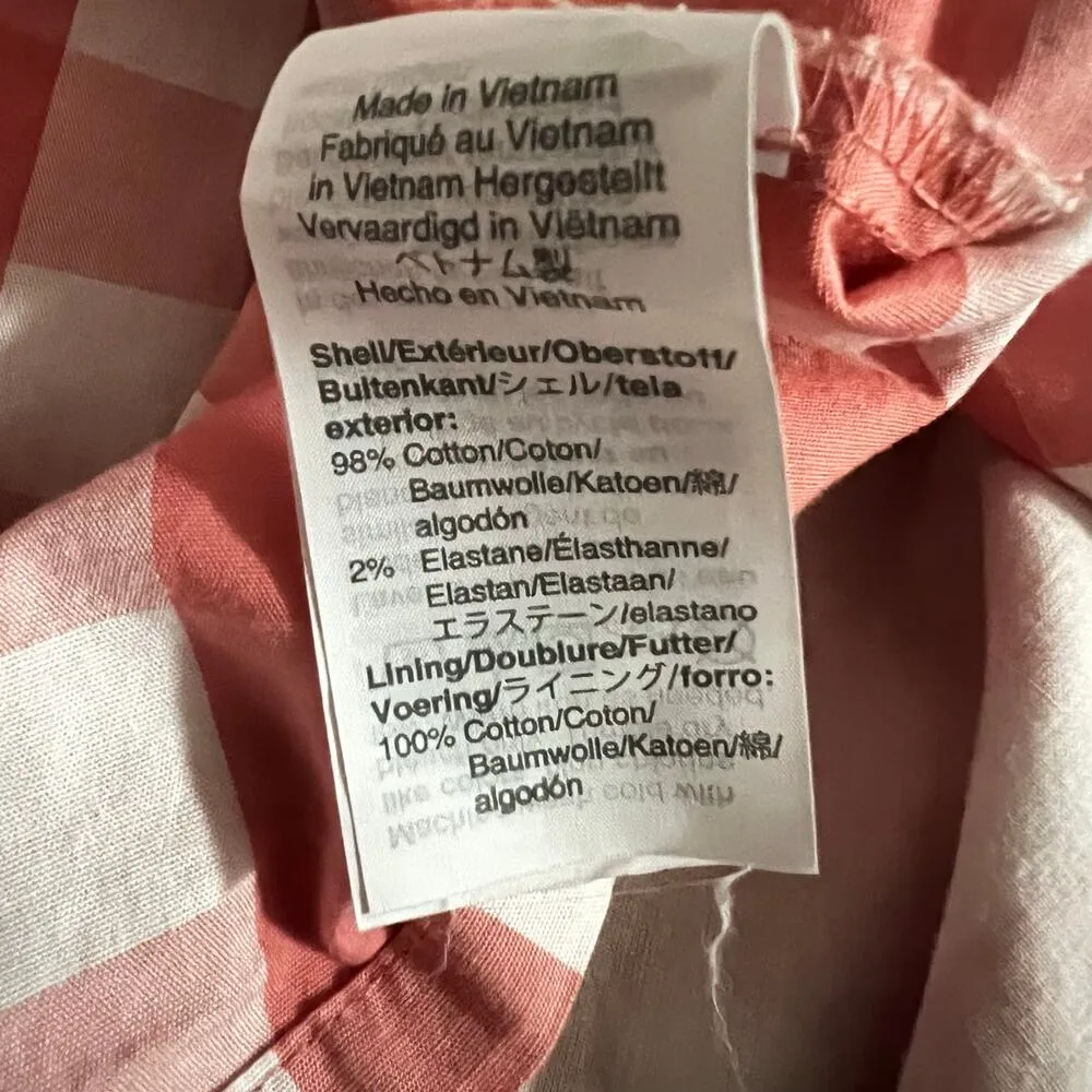 J.Crew Factory Gingham Printed Apron Dress XXS Women’s Pink - Image 5