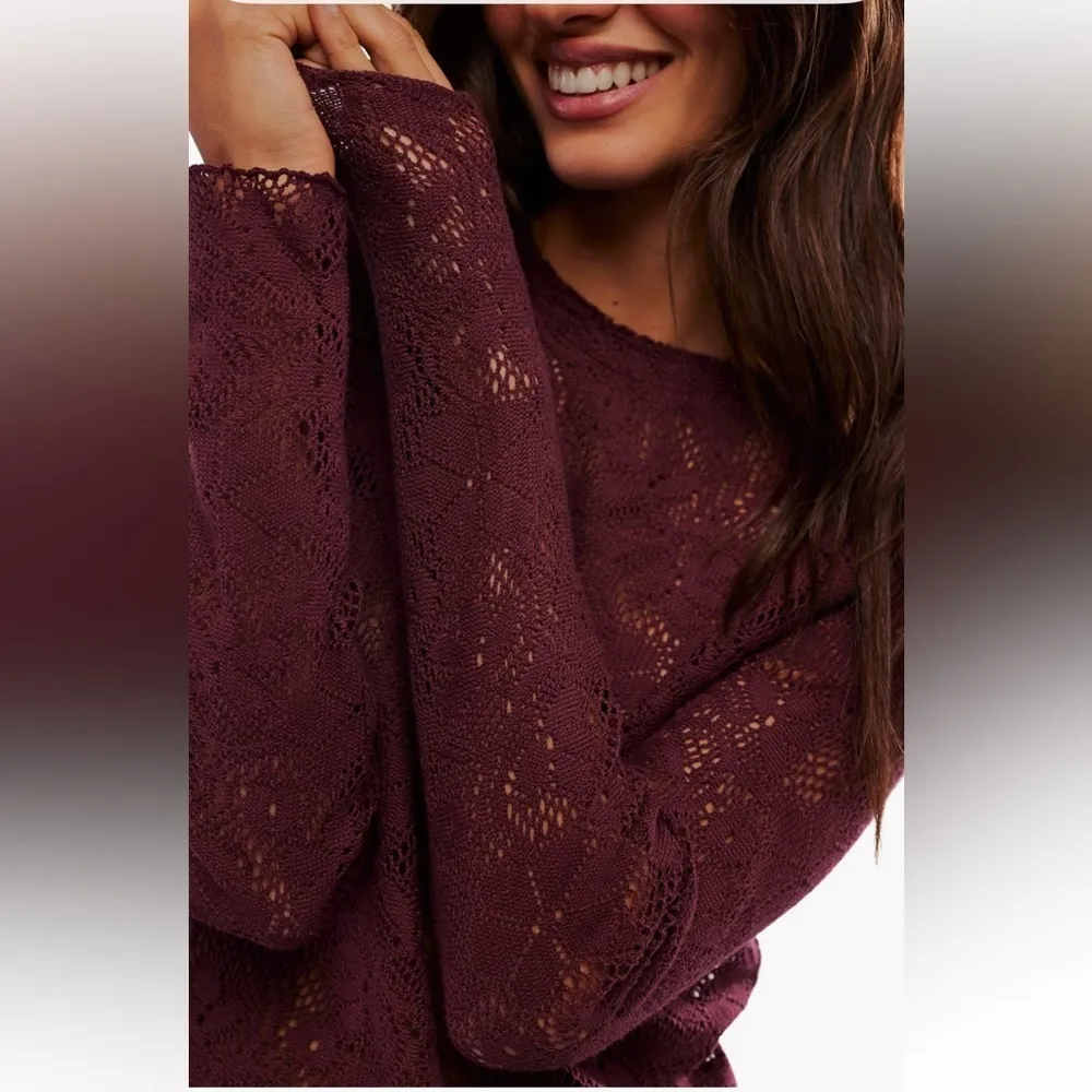 Free People NWT In the Meadow Lace Semi-Sheer cotton blend - S, M - Image 2