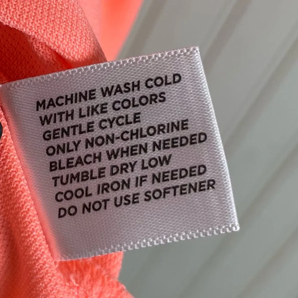 Lady Hagen Women's V-neck Golf Tank Top Neon Orange Polka Dot Logo Size Medium - Image 8