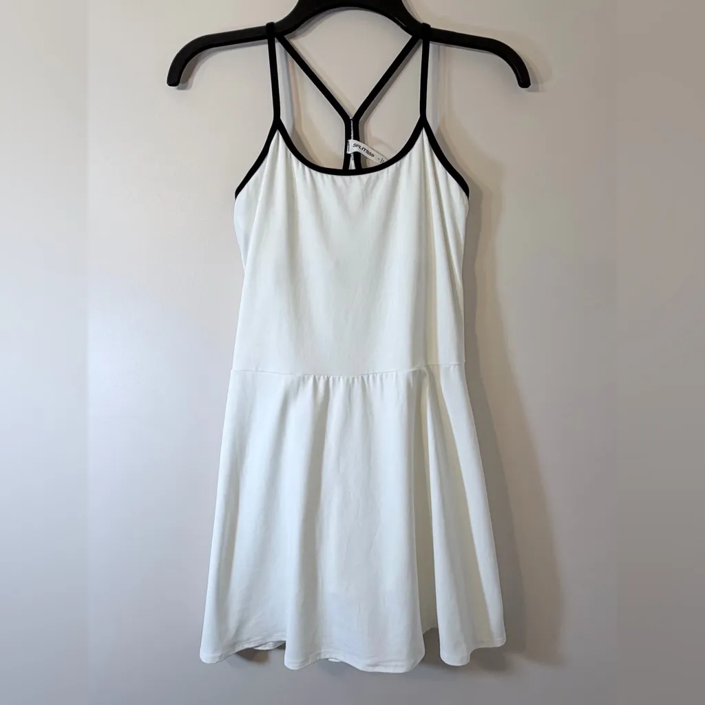 NWT Splits59 Simona Airweight Dress in White & Indigo, size S - Image 4
