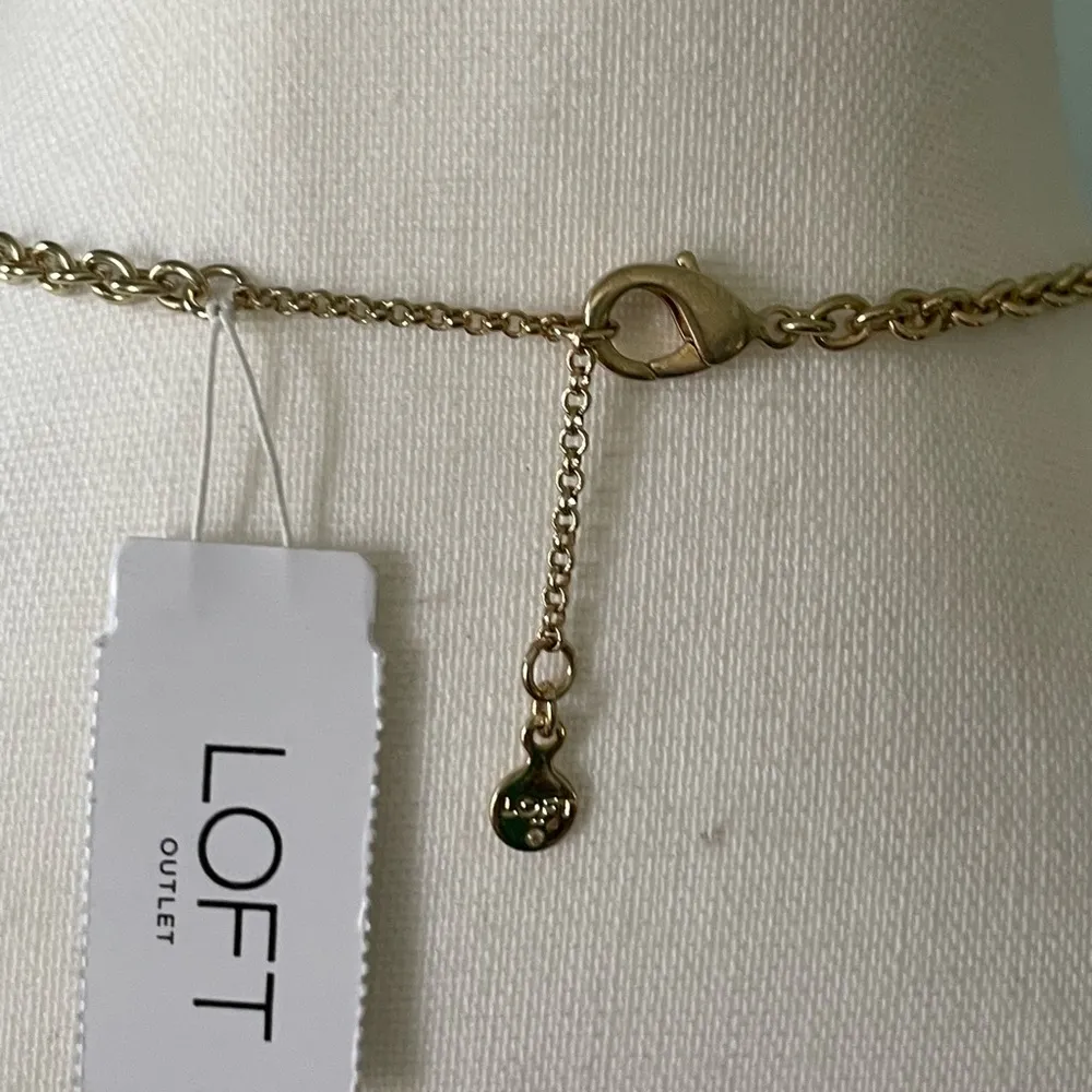 Ann Taylor Loft Art Deco Statement Necklace With Leopard Print And Gemstones - Image 3