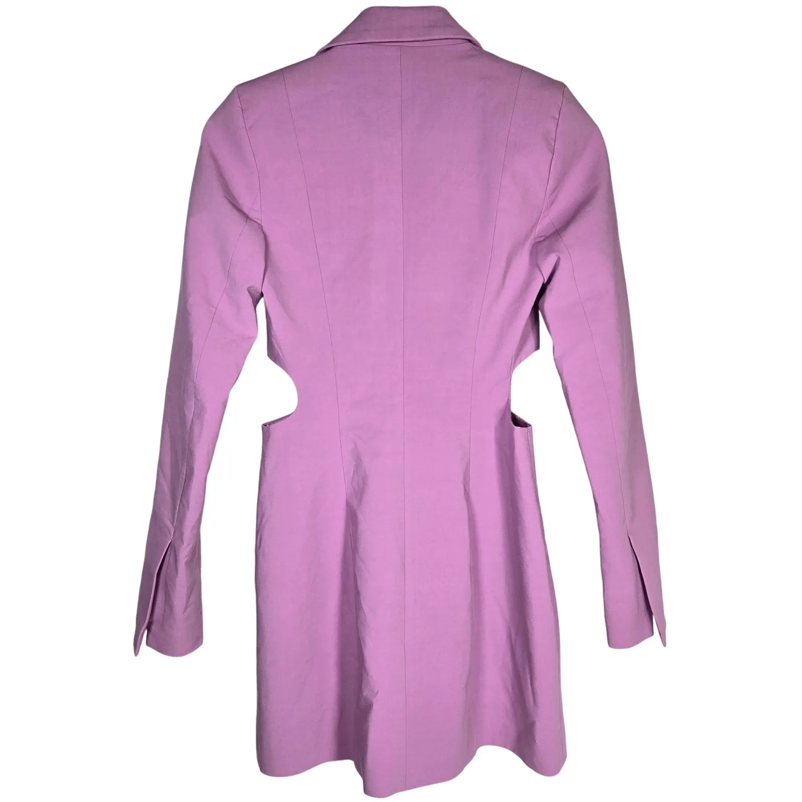 Zara XS Purple Blazer Dress Cut Out Sides‎ Career Party Chic Trendy - Image 2