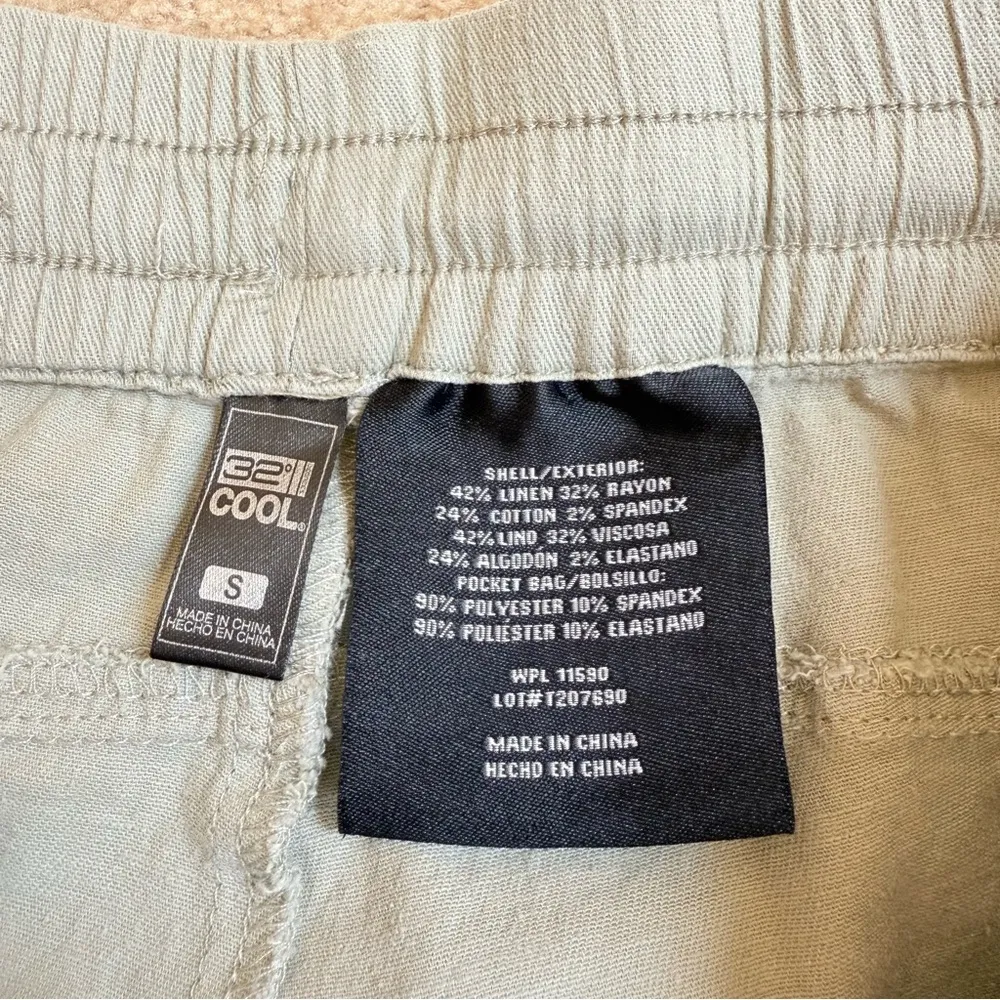 32 Degrees Sage Green Stretch Linen Blend Ankle Pant Small - Image 5