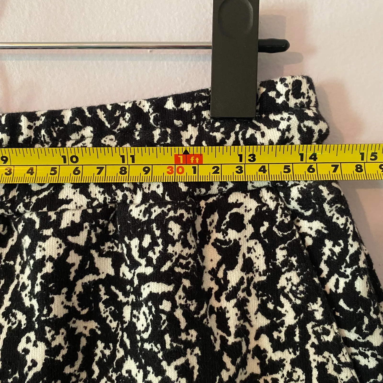 NWT Pistola Black White Marbled Terrycloth Sweat Shorts Women's size Small - Image 7