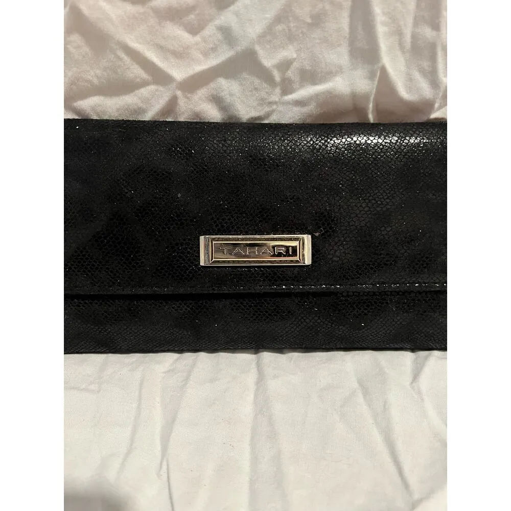 Tahari Tri-Fold Black Clutch Wallet - Image 2