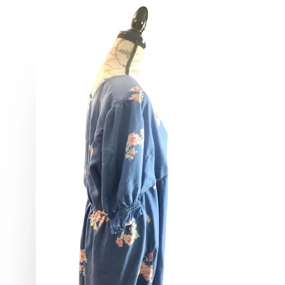 Time and Tru XXL Blue and Pink Floral Dress - Image 11