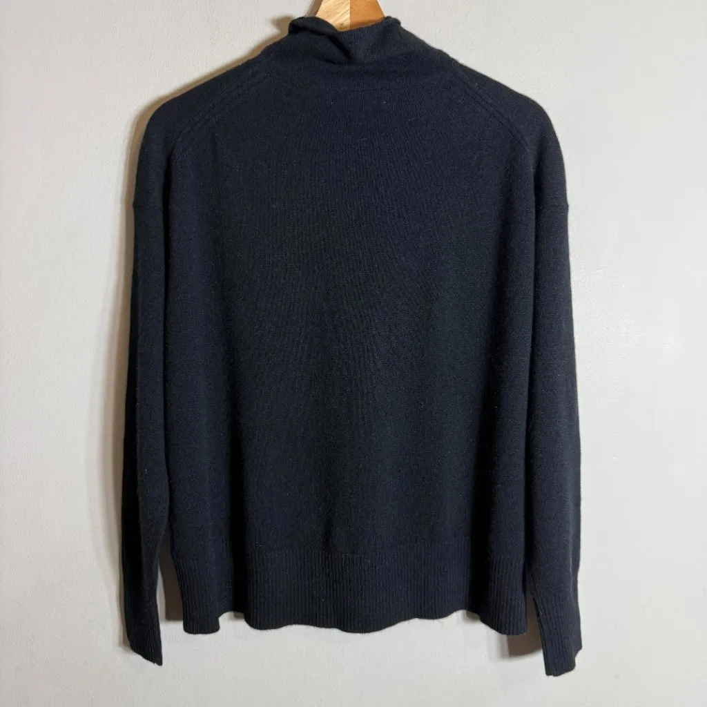 Nordstrom 100% Cashmere Mock Neck Sweater Pullover Women XS Black Minimalist NWT - Image 10