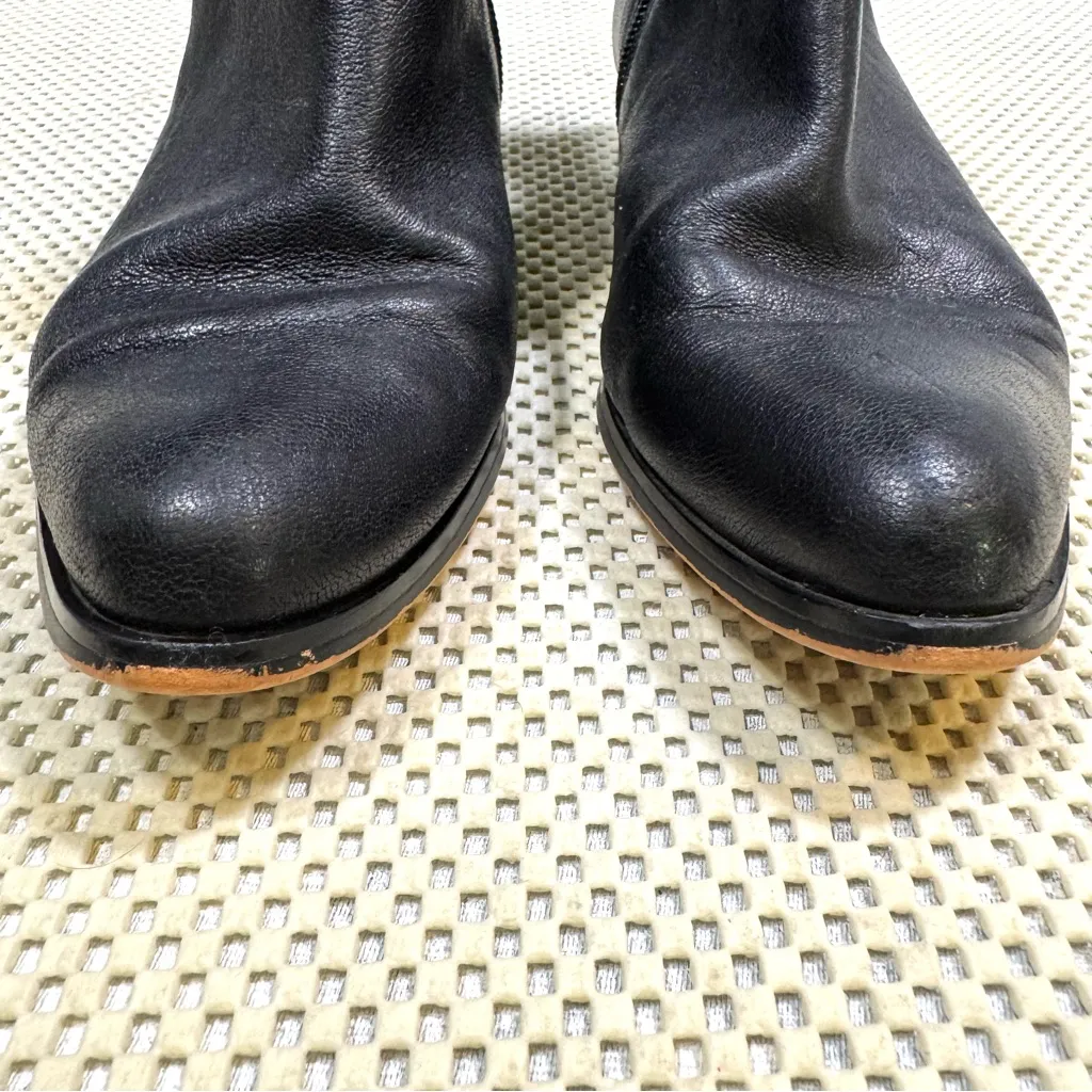 Isola Black Leather Suede Booties - Image 9