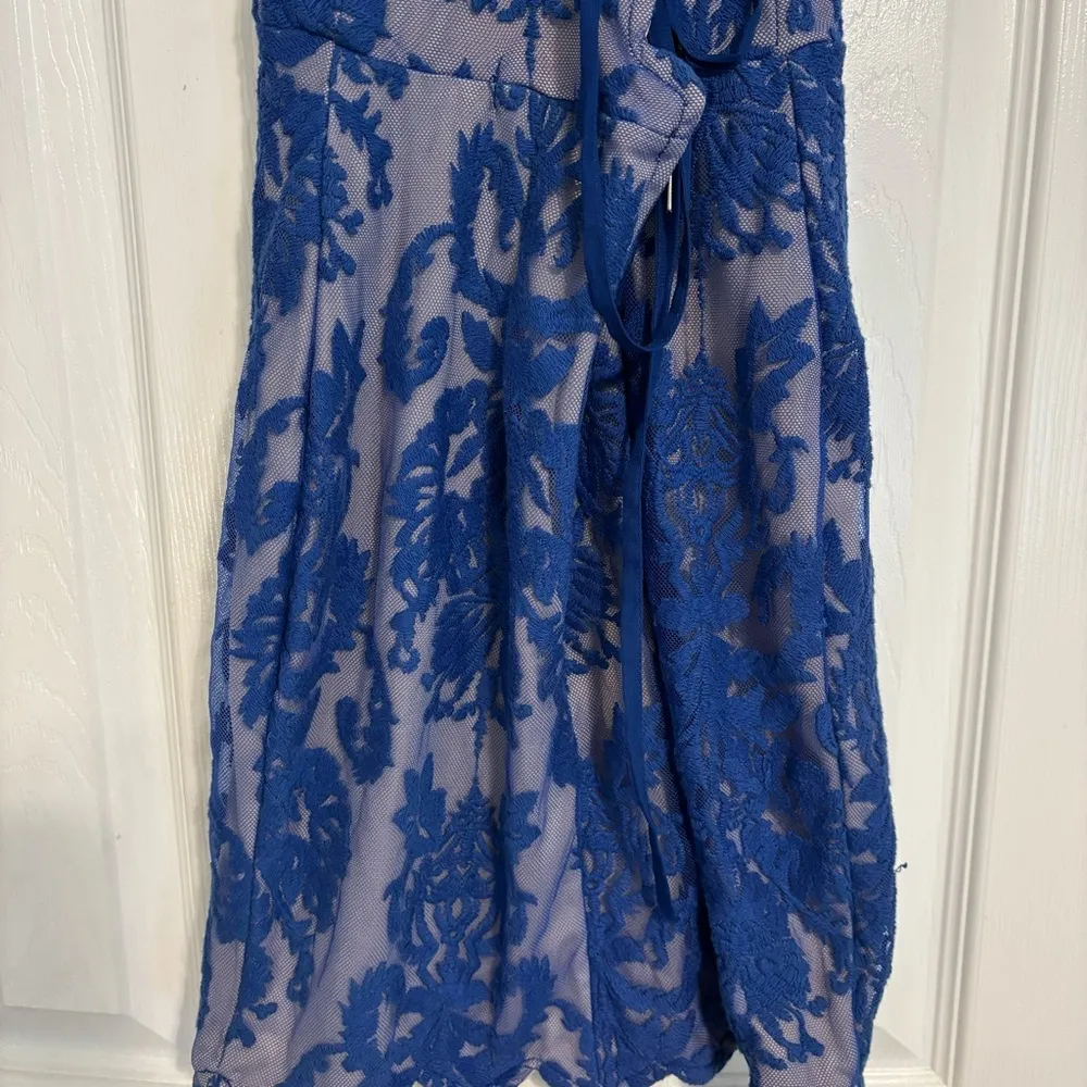 Hello Molly Blue Lace Mini Dress - Image 5