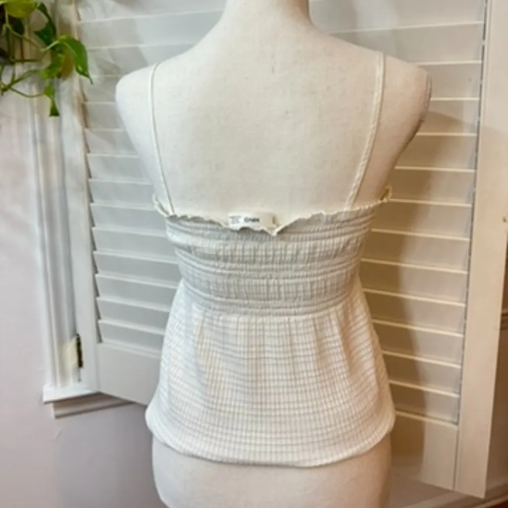 Mango white gingham tank - Image 3