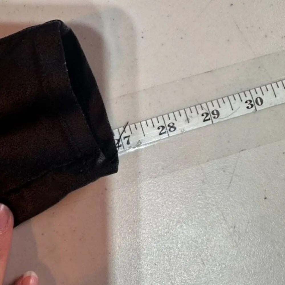 Rachel‎ Zoe Coated Faux Leather Tummy Control Hi Rise Leggings Small Black - Image 11