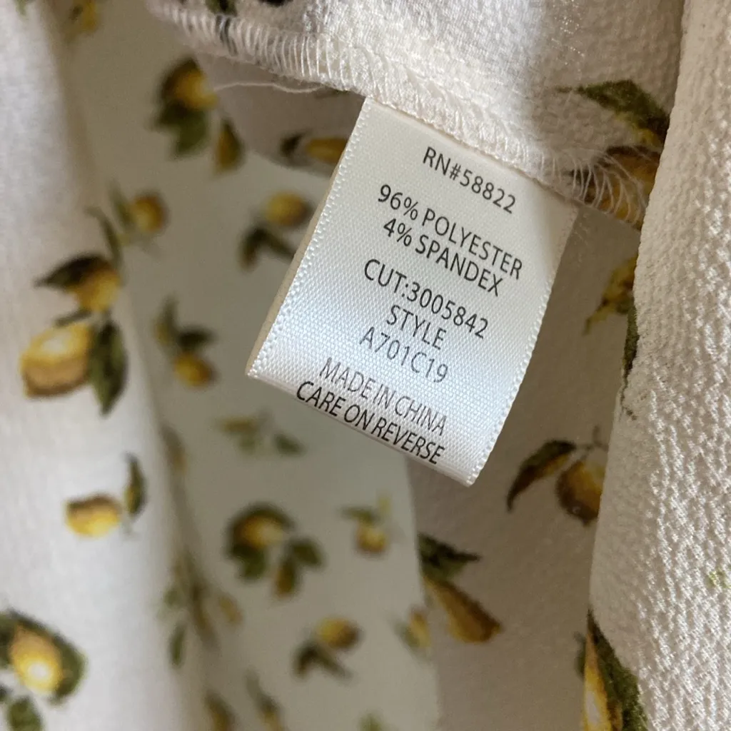 Max Studio Natlemha Faux Wrap High-Low Ruffle Midi Skirt (XL) Lemon Print NWT - Image 6