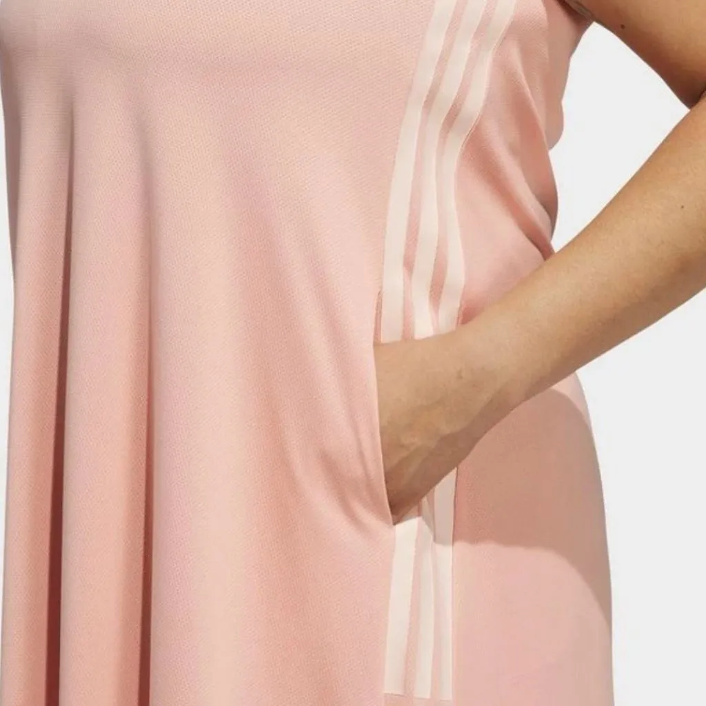 NWT Women's adidas Tiro Cut 3-Stripes Soft Mesh Long Dress 4X Peach Color - Image 7