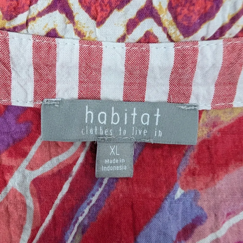 Habitat Textured Block Pattern Button Up Shirt XL - Image 2