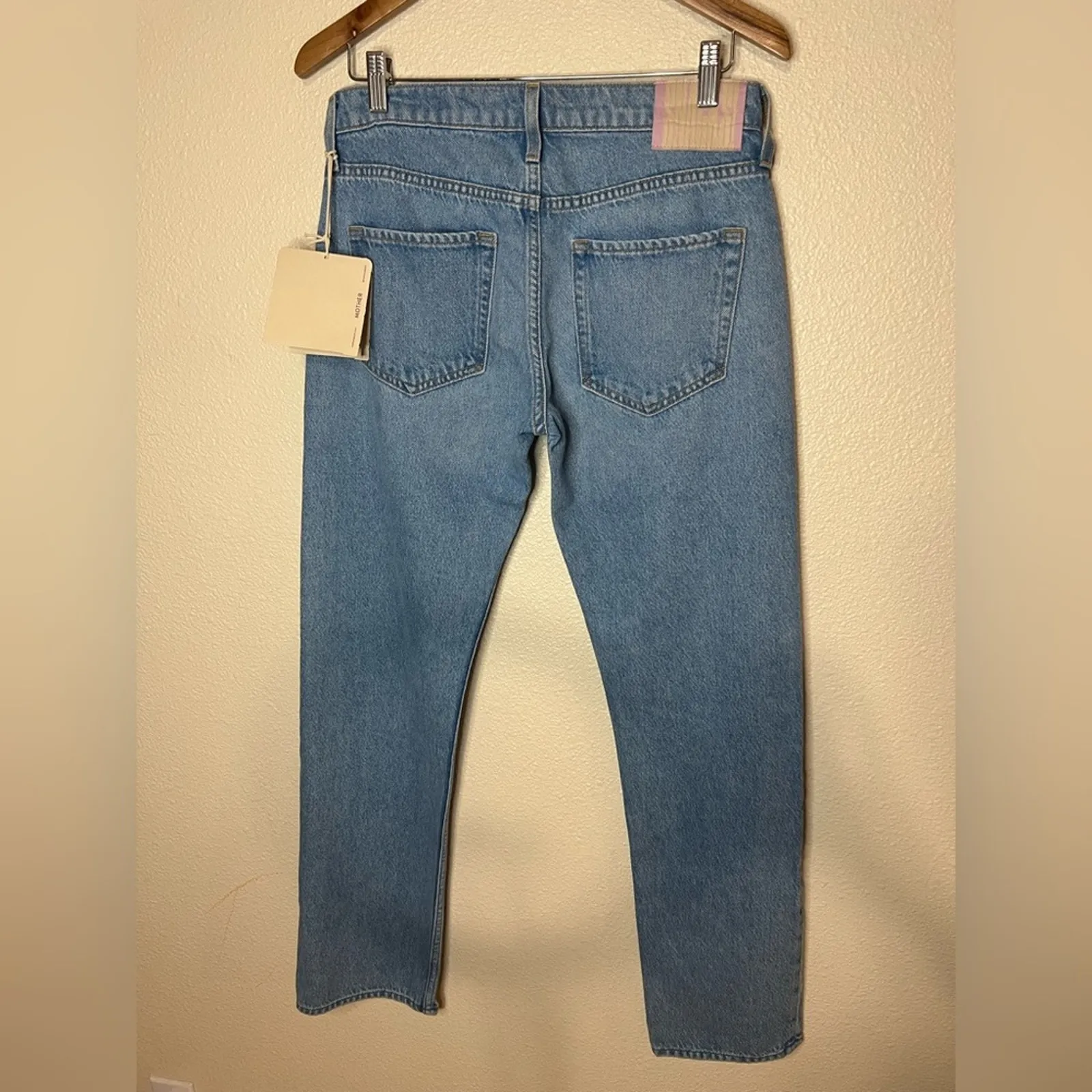 MOTHER The Down Low Sweet Tooth Skimp Jeans in All You Can Eat Light Blue NEW 28 - Image 9