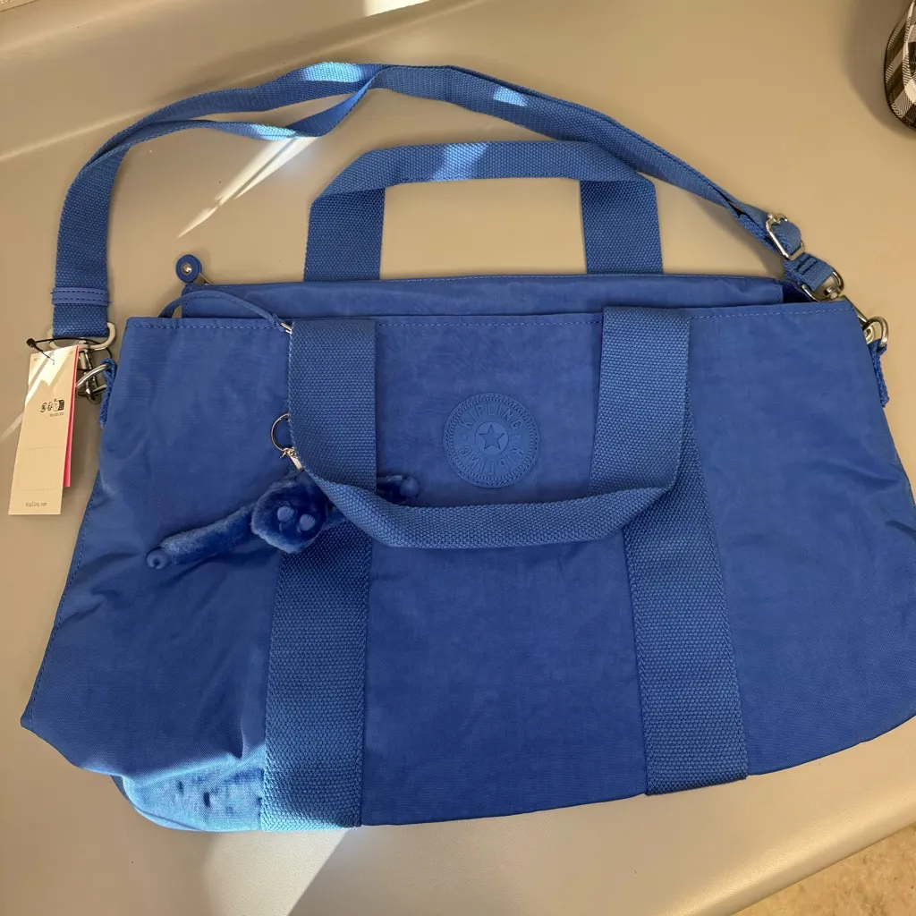 Kipling Women’s Large Minta Shoulder Bag‎ Blue Nwt - Image 3
