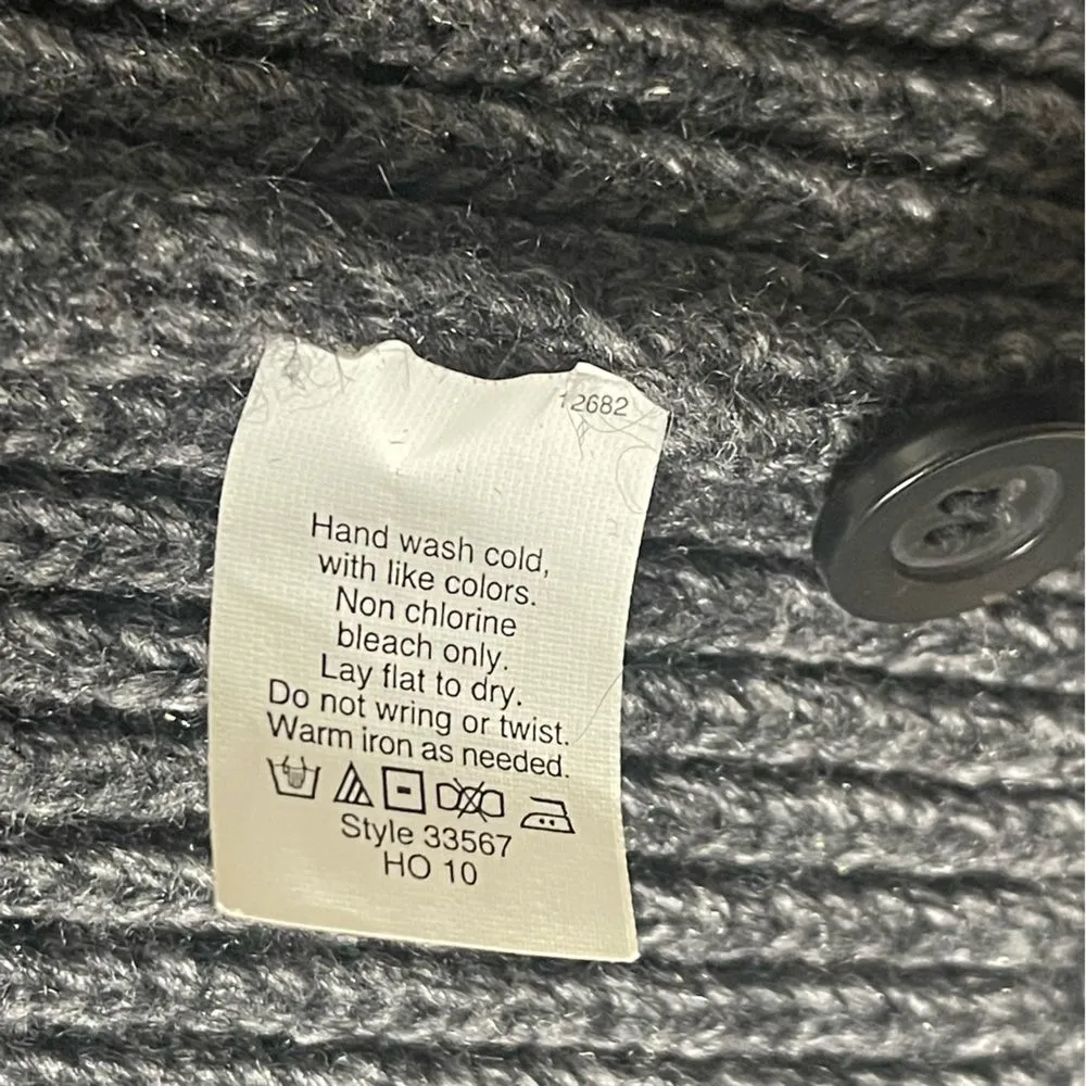 Vintage J. Crew Cardigan Sweater Wool Mohair Blend Size XS Timeless Classic Grey - Image 8