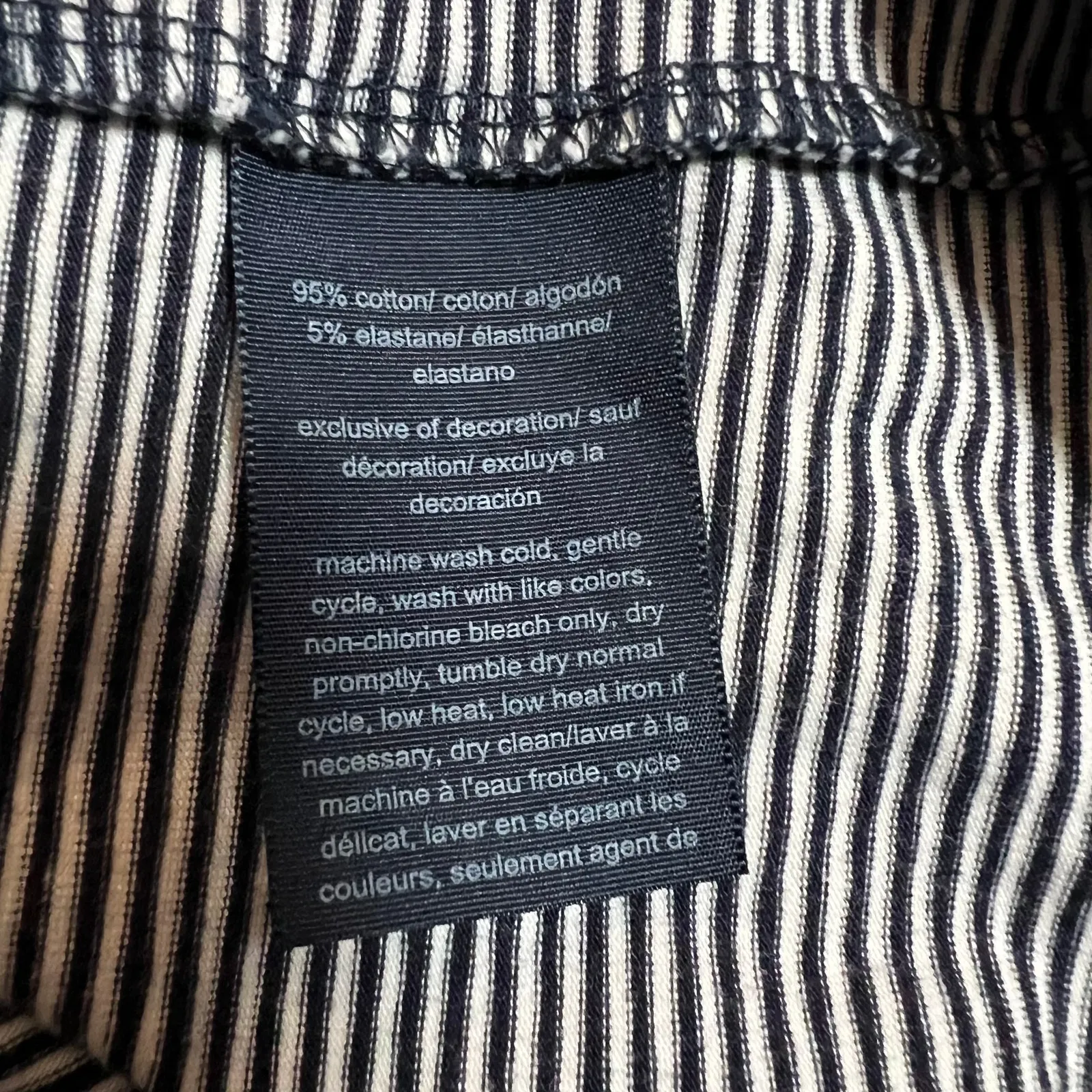 Tommy Hilfiger Lace Up Stripe Shirt Dress Size Large Knee Length Casual Nautical - Image 6