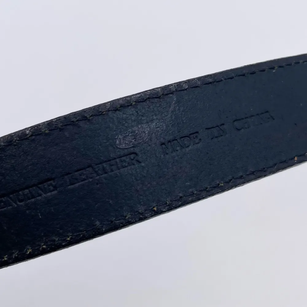 Vintage 80s 90s Milor Braided Stitch Leather Belt Black Ivory Size Medium Large - Image 9