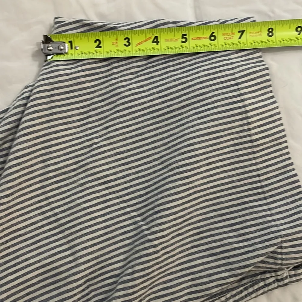 Abercrombie & Fitch Blue Striped Cotton Linen Shorts Womens Size Small - Image 7