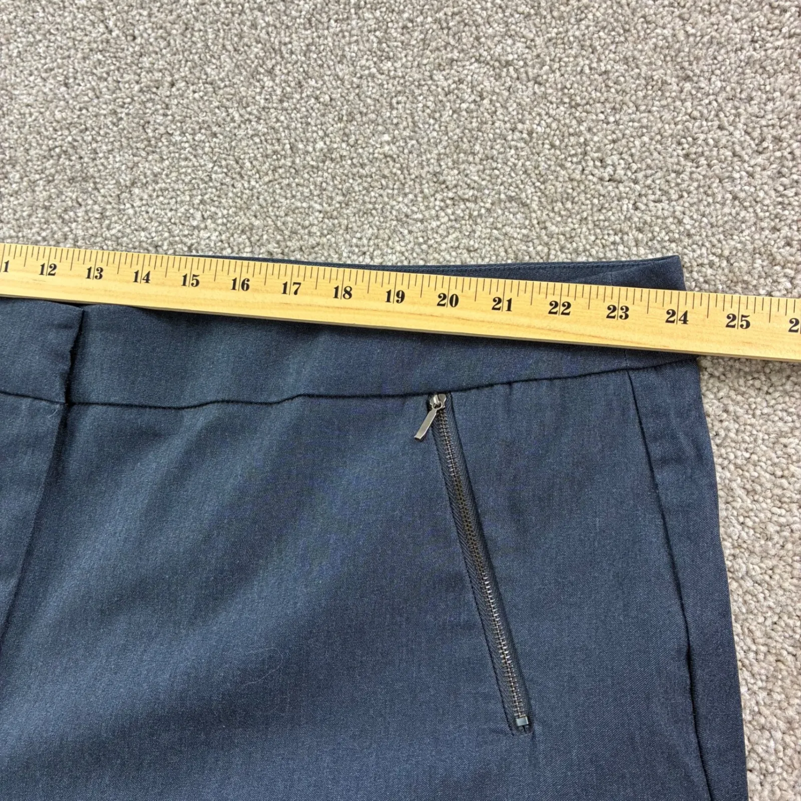 Lane‎ Bryan Womens Pants Size 28W Blue Zip Pocket Cropped Casual Stretch Career - Image 5