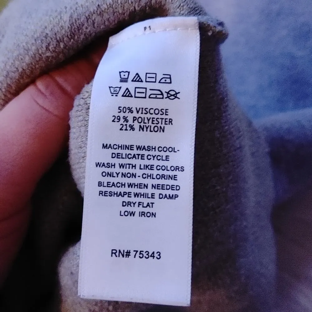 Cynthia Rowley Size Small Green Grey Gray Sweater Long Sleeve Viscose Top - Image 5