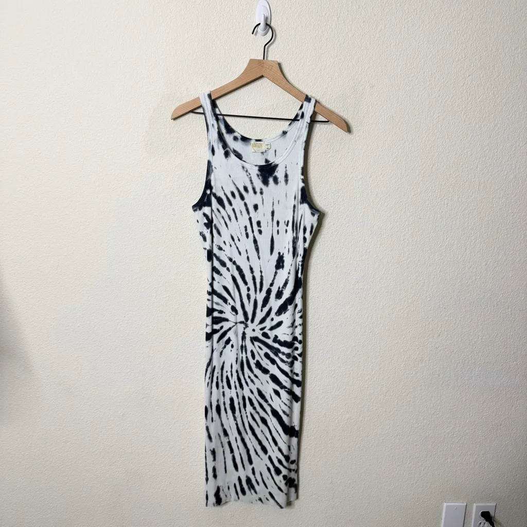 Nation LTD Navy Blue Tie Dye Birkin Tank Dress Womens Size L - Image 4