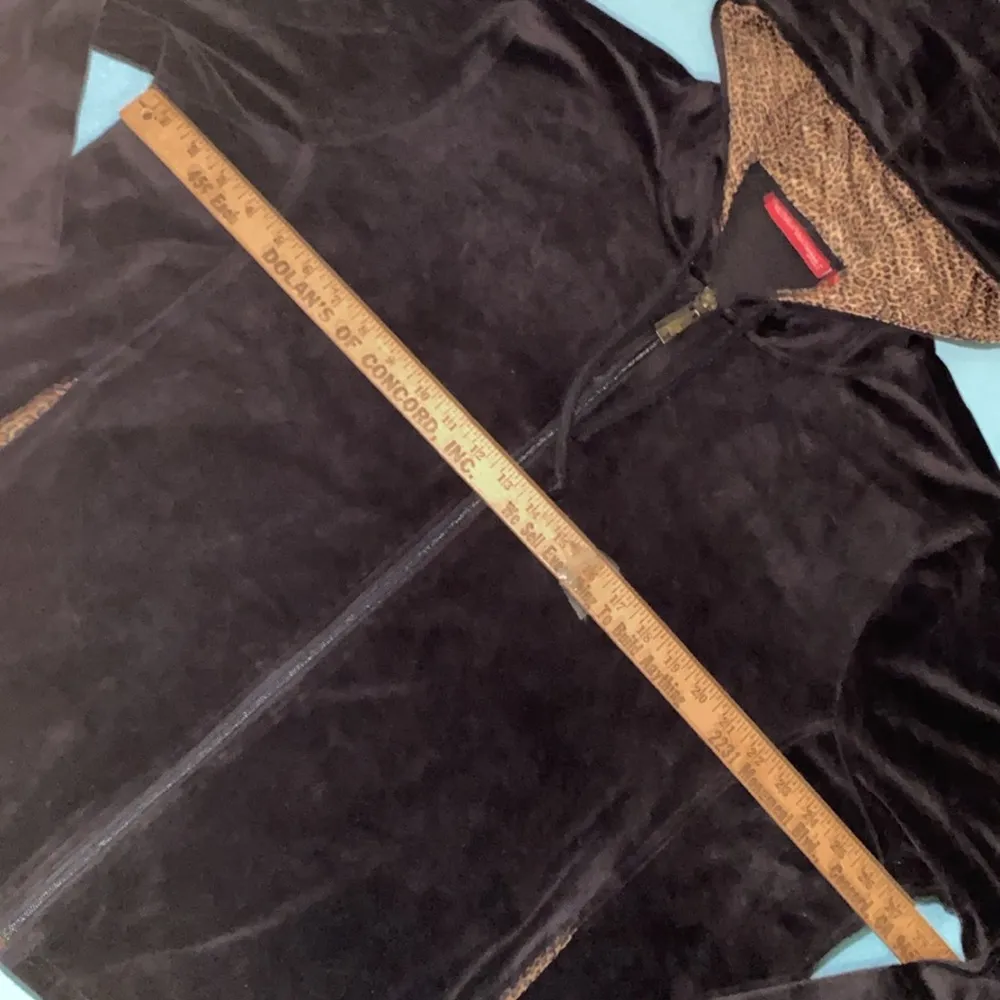 GLORIA VANDERBILT SPORT velour zip up drawstring hoodie long sleeve NEW size 2X - Image 9