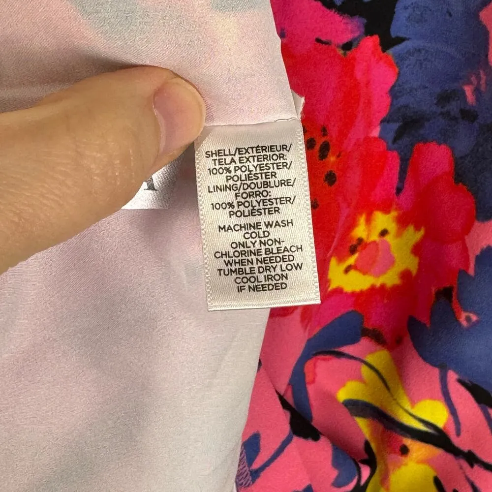 Ann Taylor LOFT Mini Dress Size 6 Drop Waist Floral Plaid Business Casual - Image 5