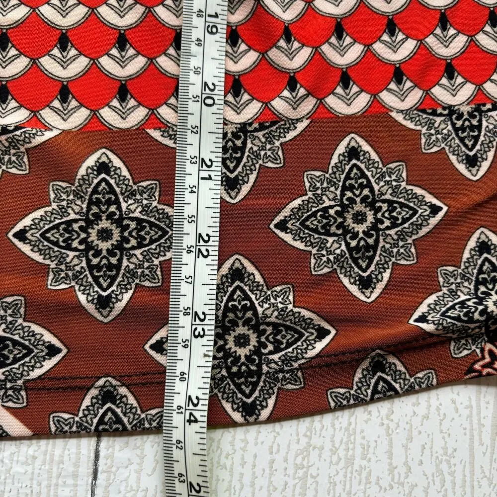 Tommy Hilfiger Multicolor Multipattern  Patchwork Blouse Size XL - Image 3