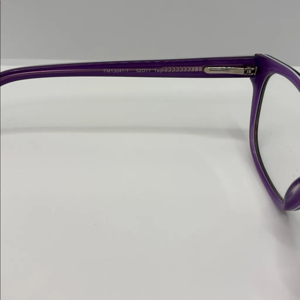 Contour Women's FM13041 Square Prescription Eyeglasses Black purple NWT - Image 4