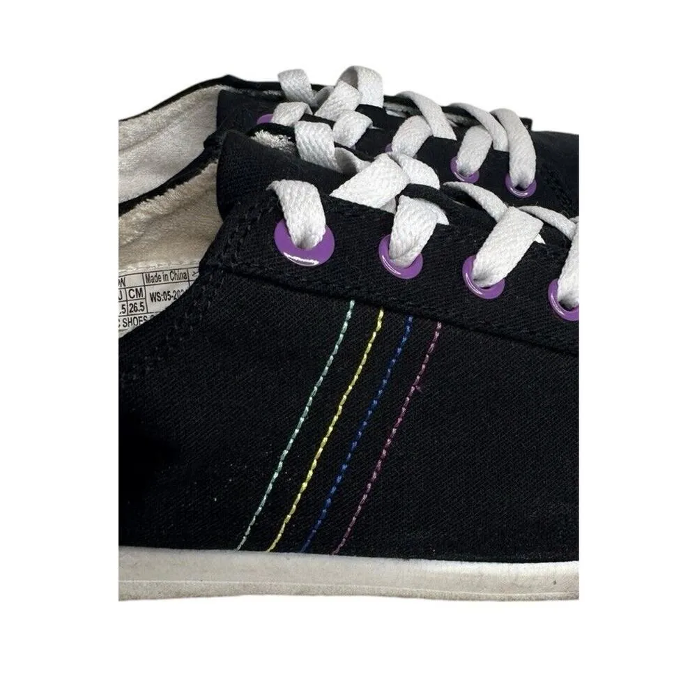 Vionic Beach Womens Stinson Black Canvas Comfort Sneakers Shoes Sz 9.5 Washable - Image 2