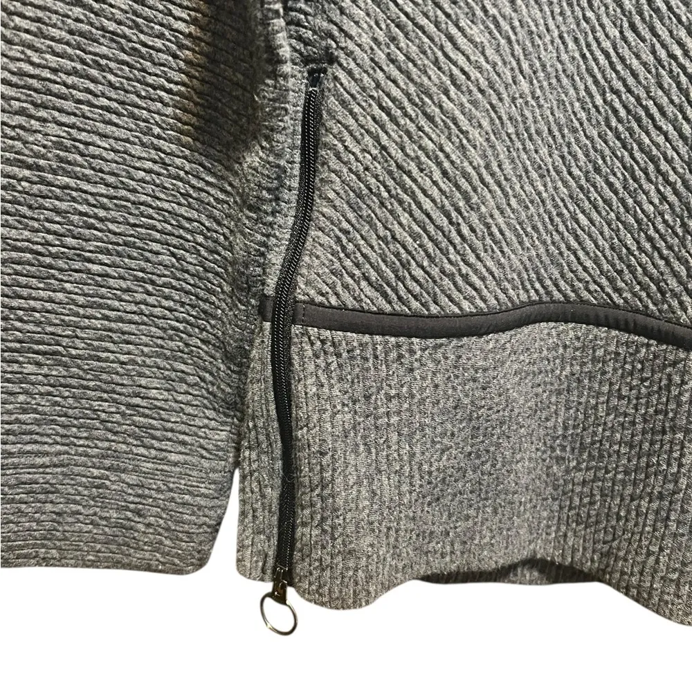 Lululemon On Repeat Mock Neck Sweatshirt Heathered Core Dark Grey Size 2 - Image 10