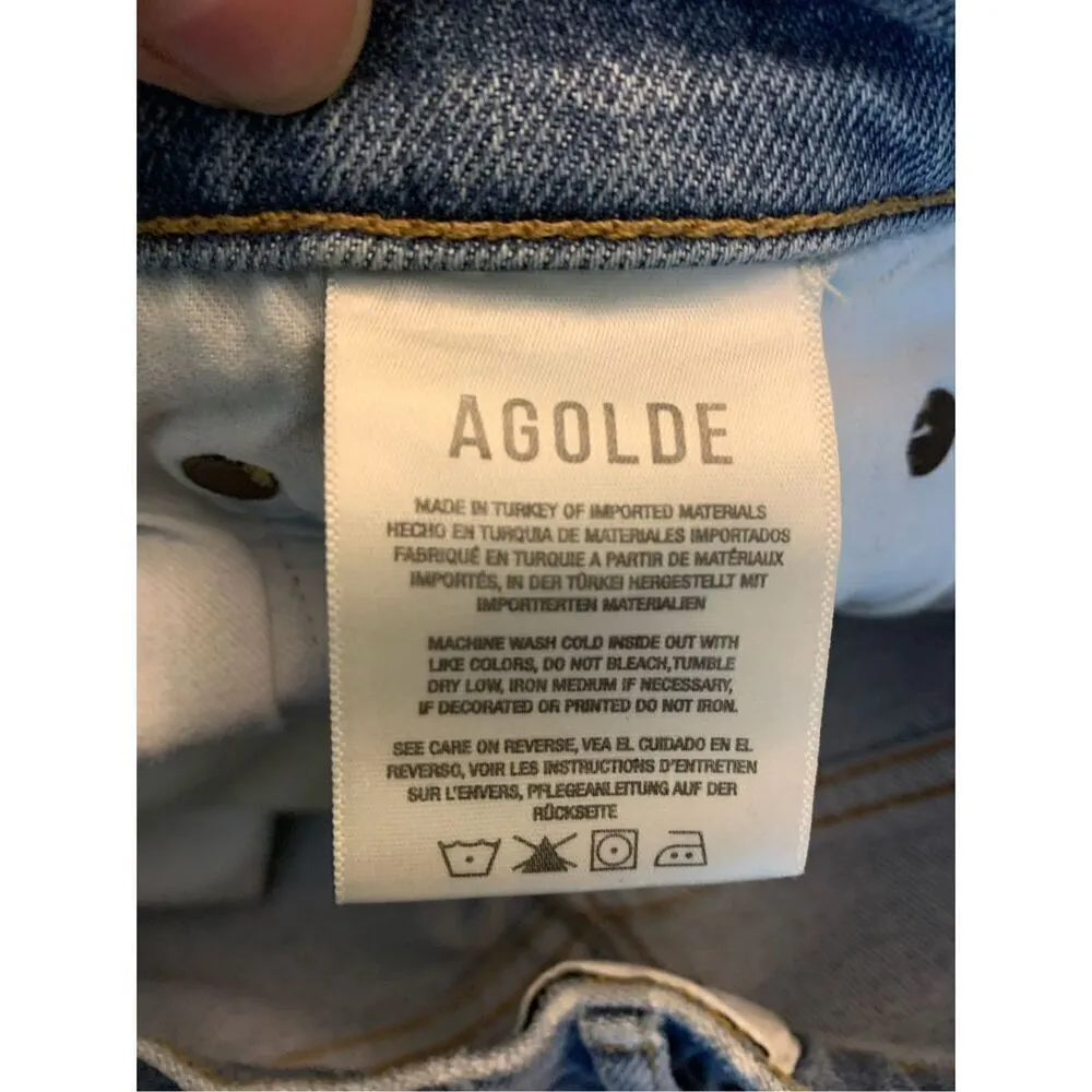 AGOLDE Riley Jeans High Rise Straight Crop A056B-1255 women's size 30 - Image 6