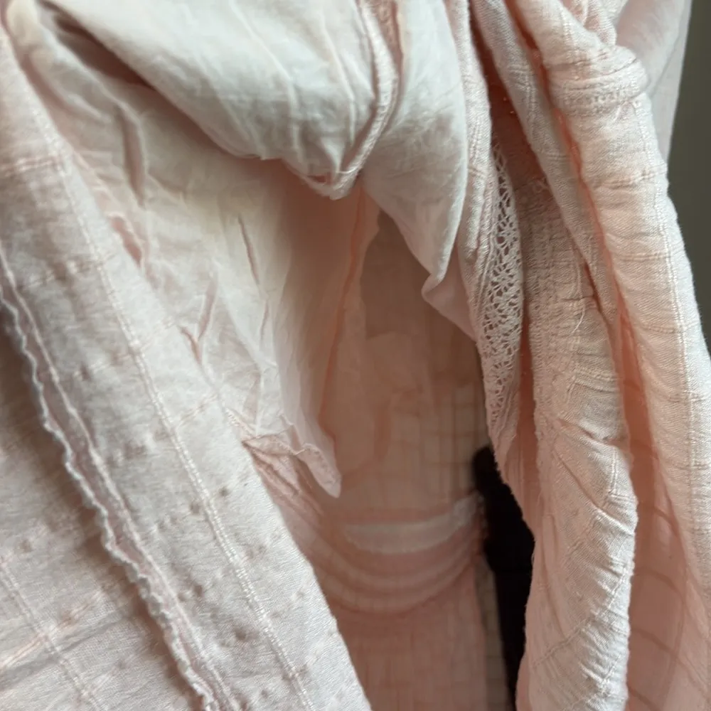 Aerie Low Back Maxi Dress Pink Soft Cotton Linen Blend Spaghetti Straps Size S - Image 11