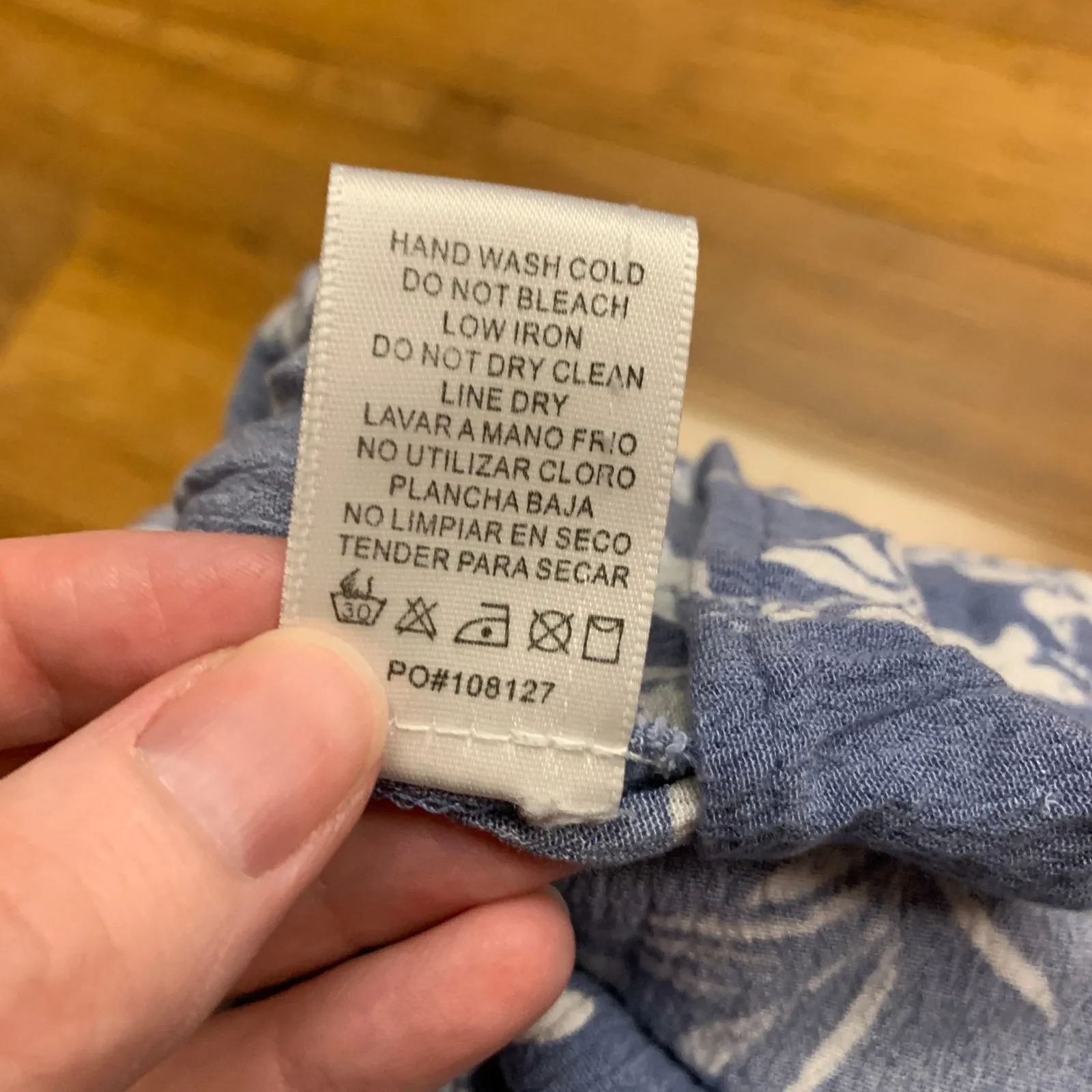 Staccato Floral Print Tank Top Womens Size Medium Sleeveless‎ Casual Blue White - Image 6