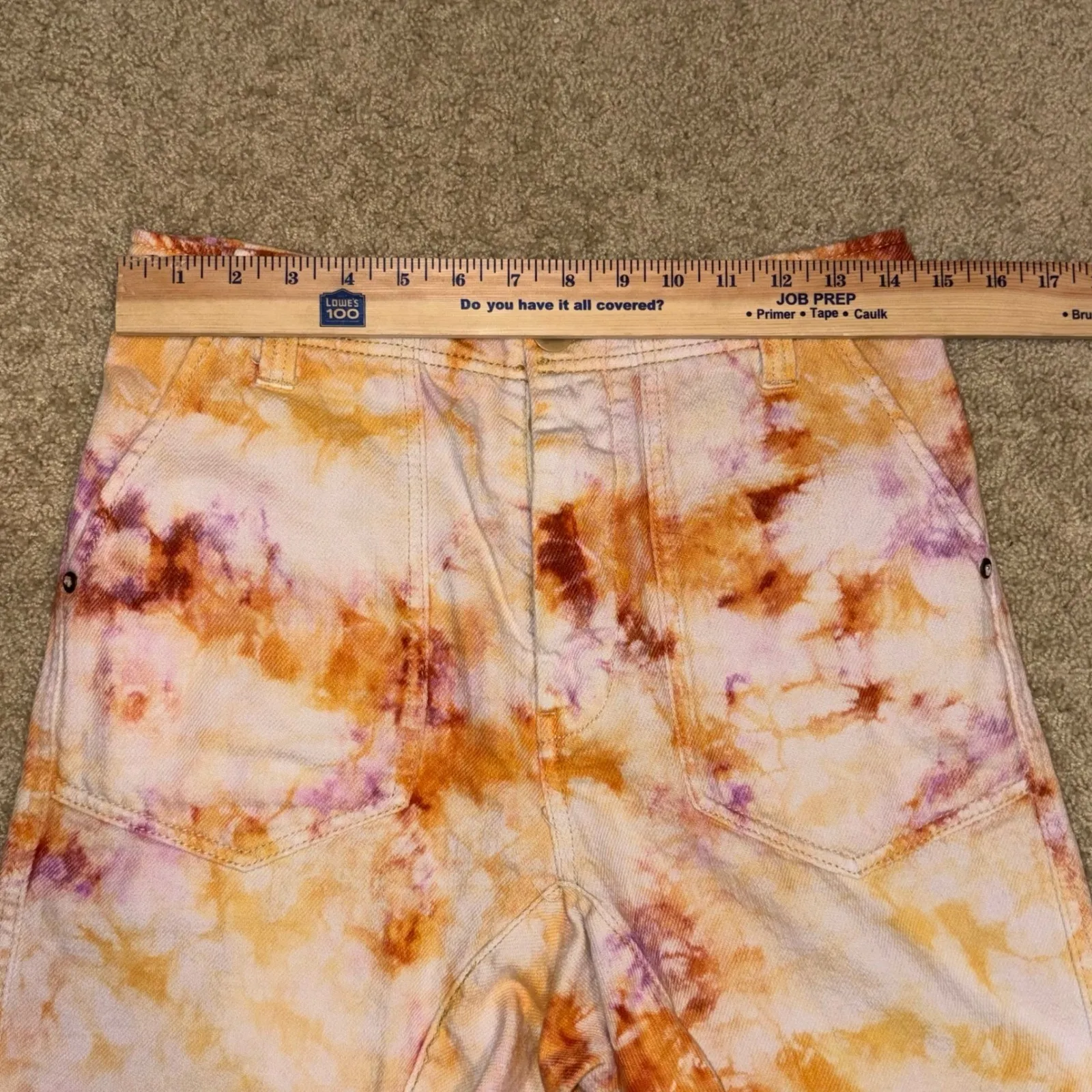 Free People We The Free she's a Legend Tie Dye Denim Shorts Orange Purple‎ - Image 7