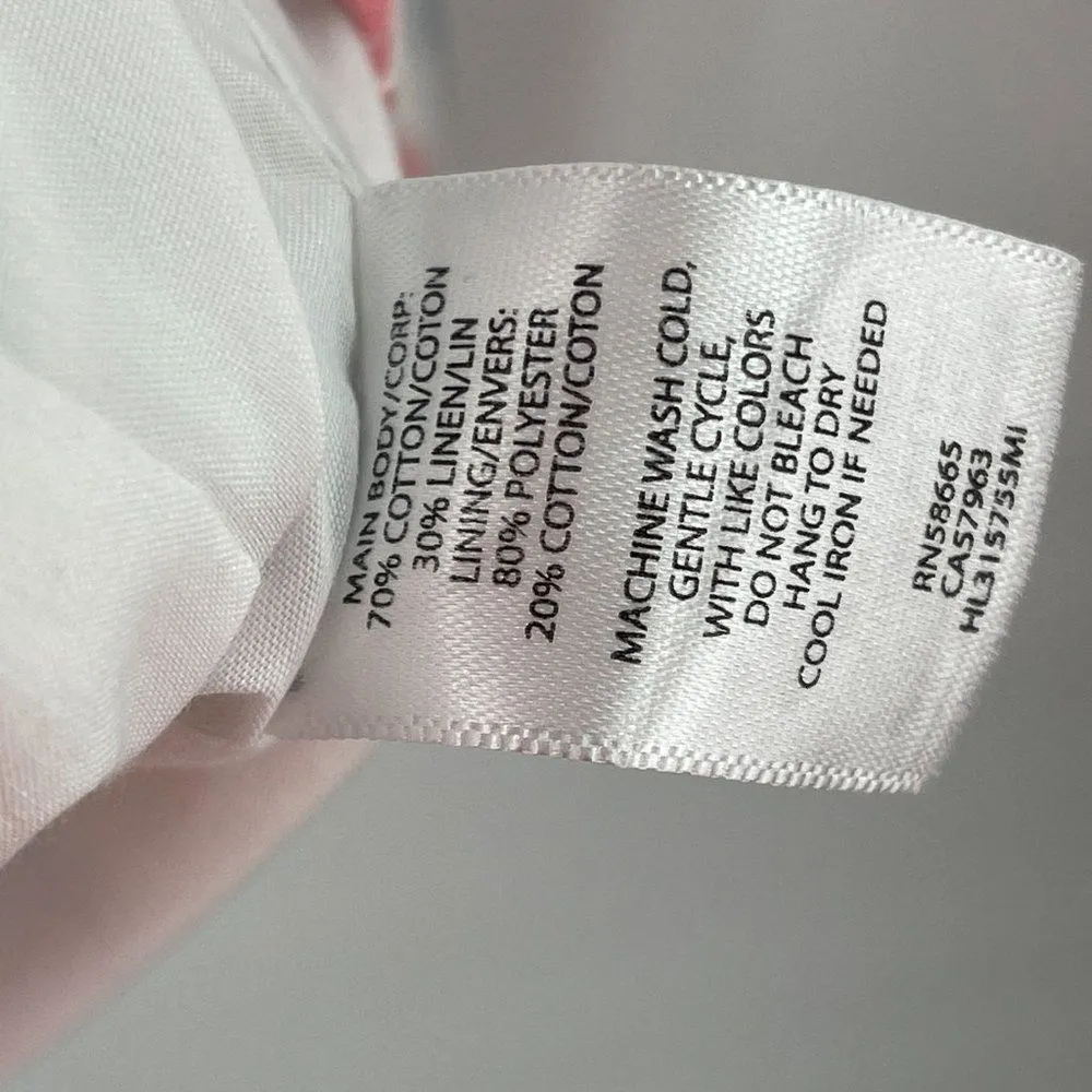 Hinge Floral Linen Blend Open Front Lightweight Blazer Blouse Top - Image 48