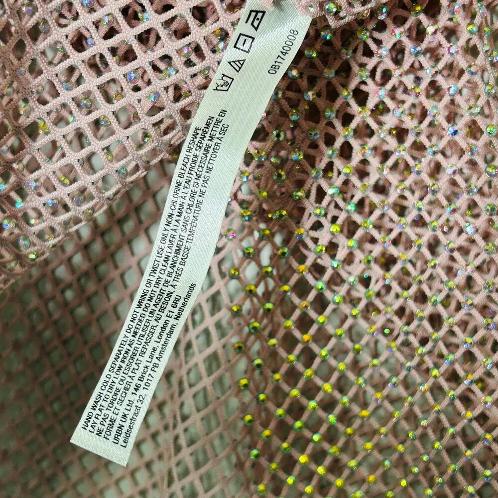 NEW Free People Filter Finish Cami Tank Metallic Pink Combo Size Small Loose Fit - Image 10