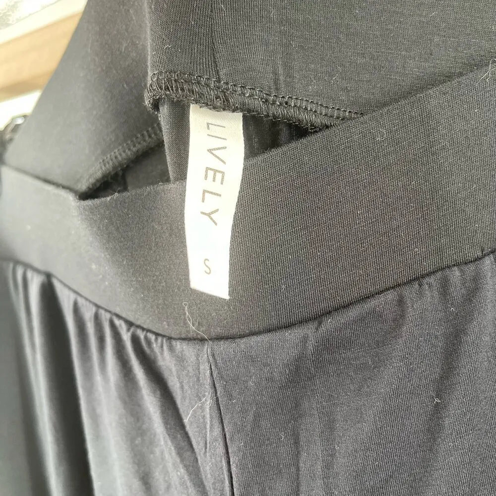 LIVELY Pants Size Small The All Day Wide Leg NWT Black Wide Leg Cropped Casual - Image 4