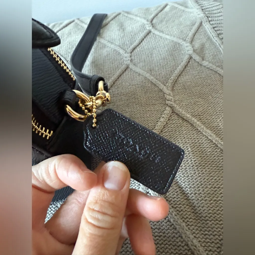 Coach Serena Satchel Crossbody Bag Top Handle Saffiano Leather Black 1589 Small - Image 5