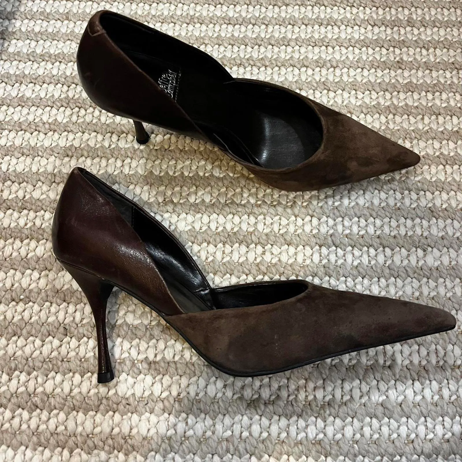 Jeffrey Campbell Volturi Heel in Coffee Suede Combo - Image 3