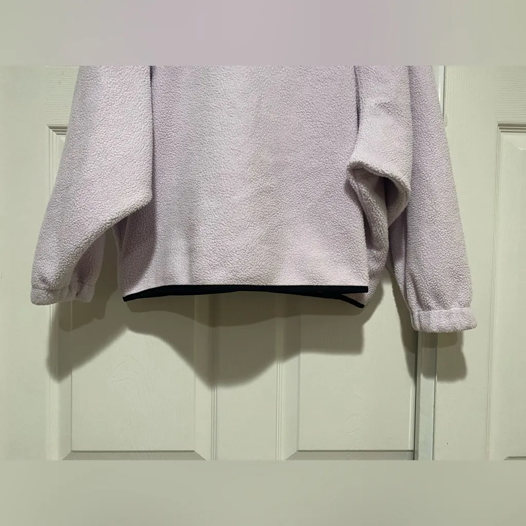 American Eagle Fleece Jacket Womens Medium Full Zip 100% Polyester Pink - Image 7