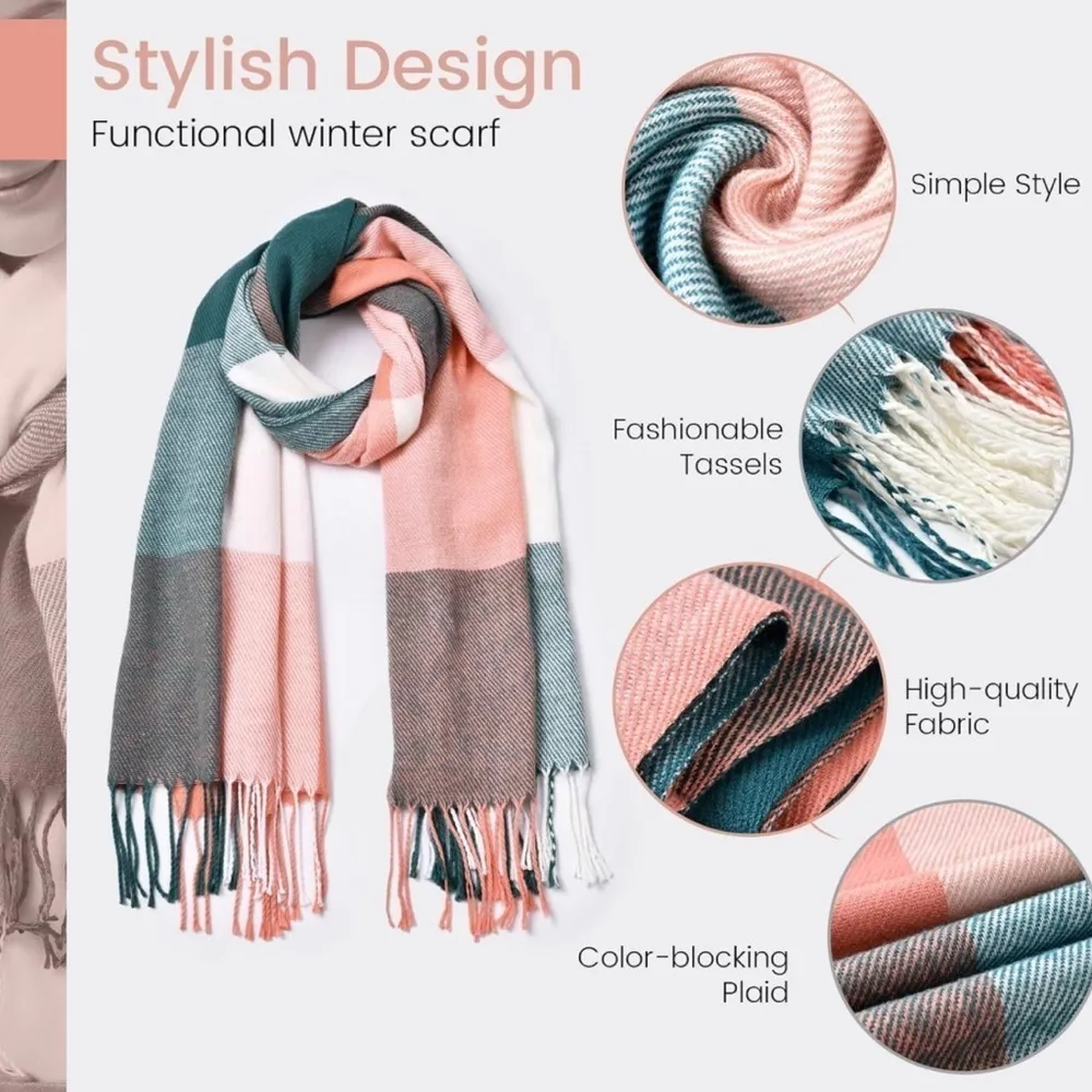 Womens Winter Scarf| Fashion Cashmere Feel| Shawls and Wraps| Long Blanket Scarf - Image 5