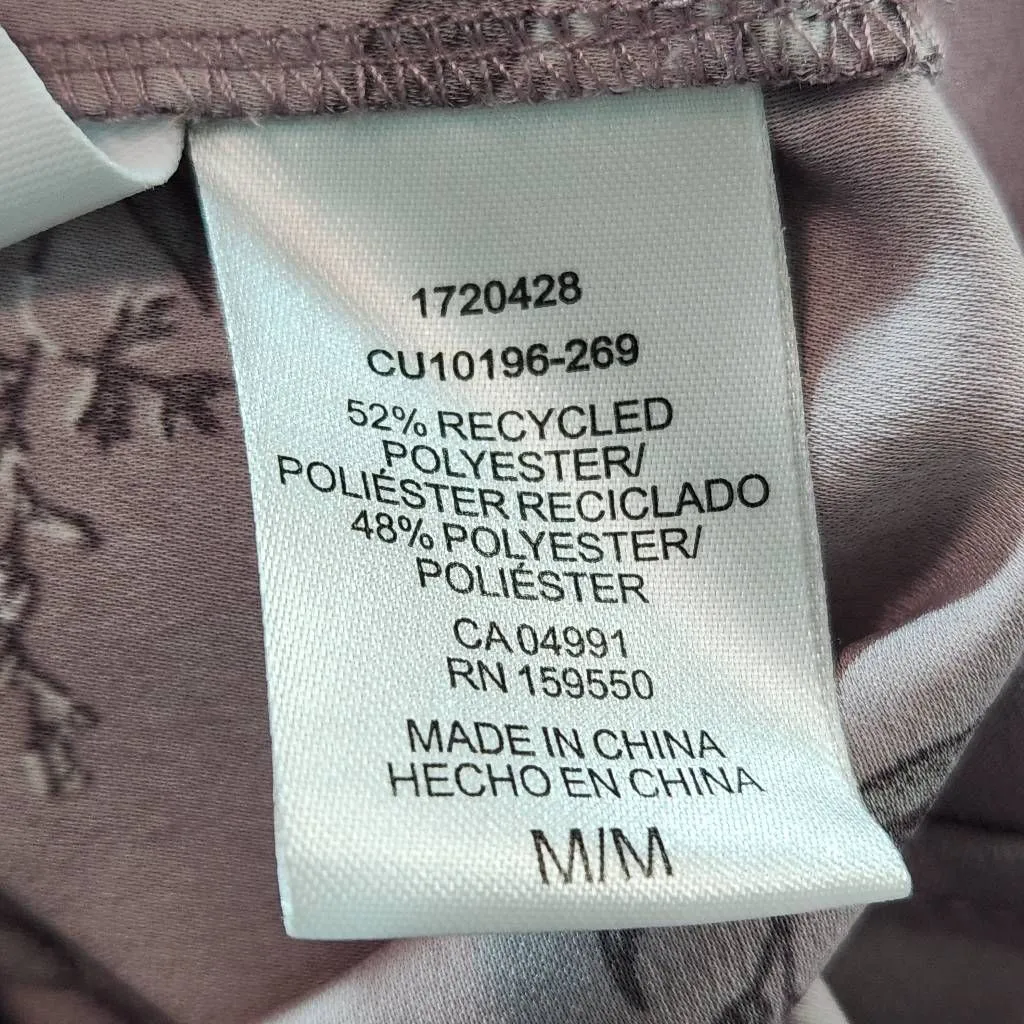 Hilary Radley Light Purple Floral Blouse Size Medium Mauve Floral Top - Image 9