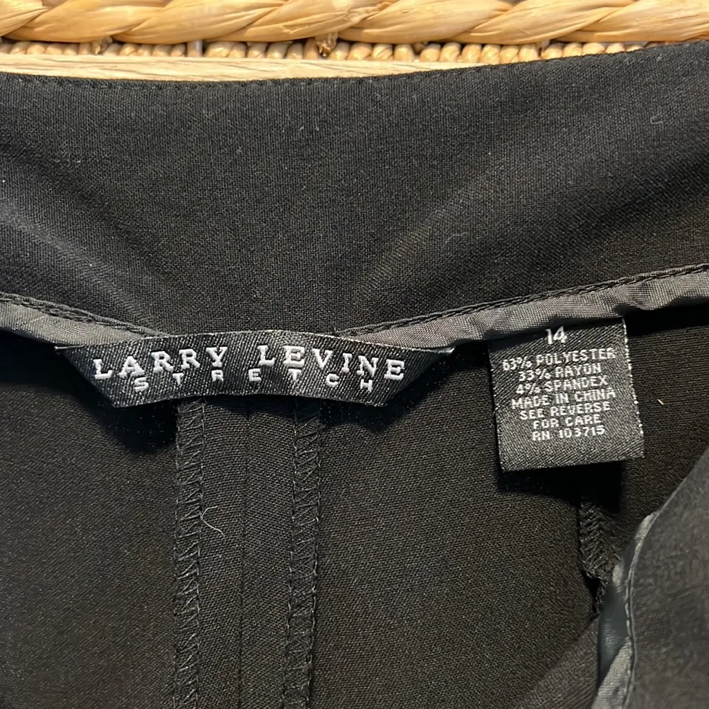 Larry Levine Belted High/Mid-Rise Dress Pant Trouser, 14 - Image 9