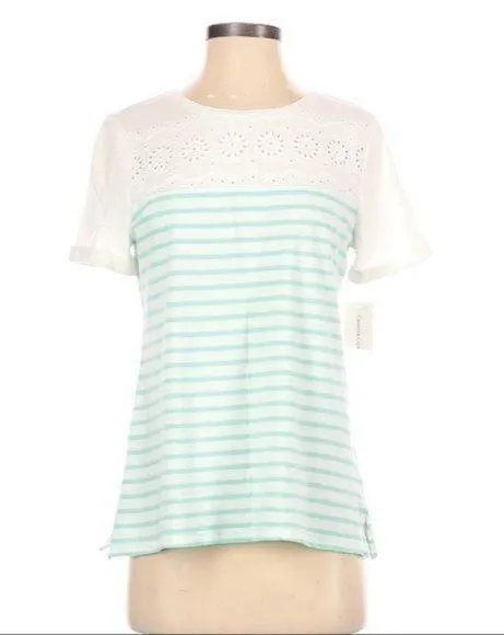 Striped Crew Neck Charter Club Shirt NWT - Image 3