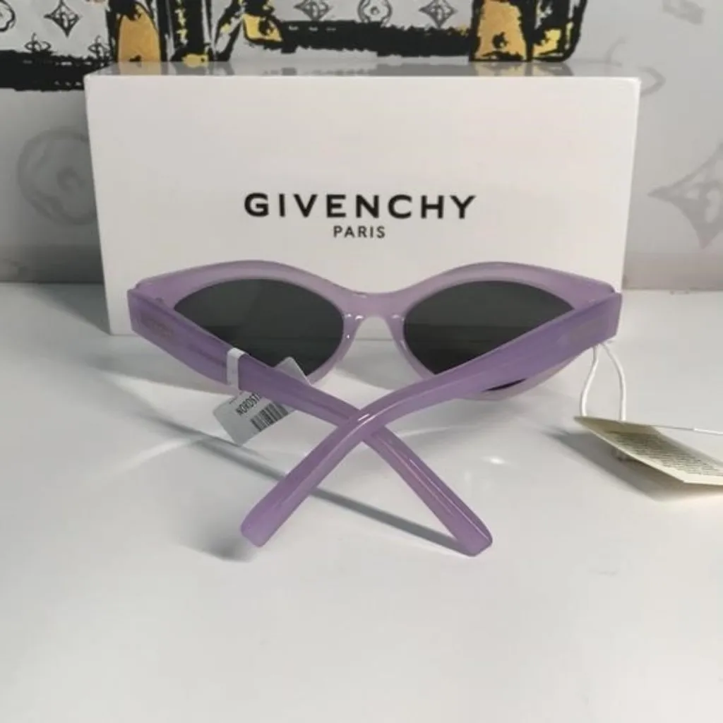New Authentic Givenchy GV40025U Sunglasses – Purple Frame / Silver Mirror - Image 13