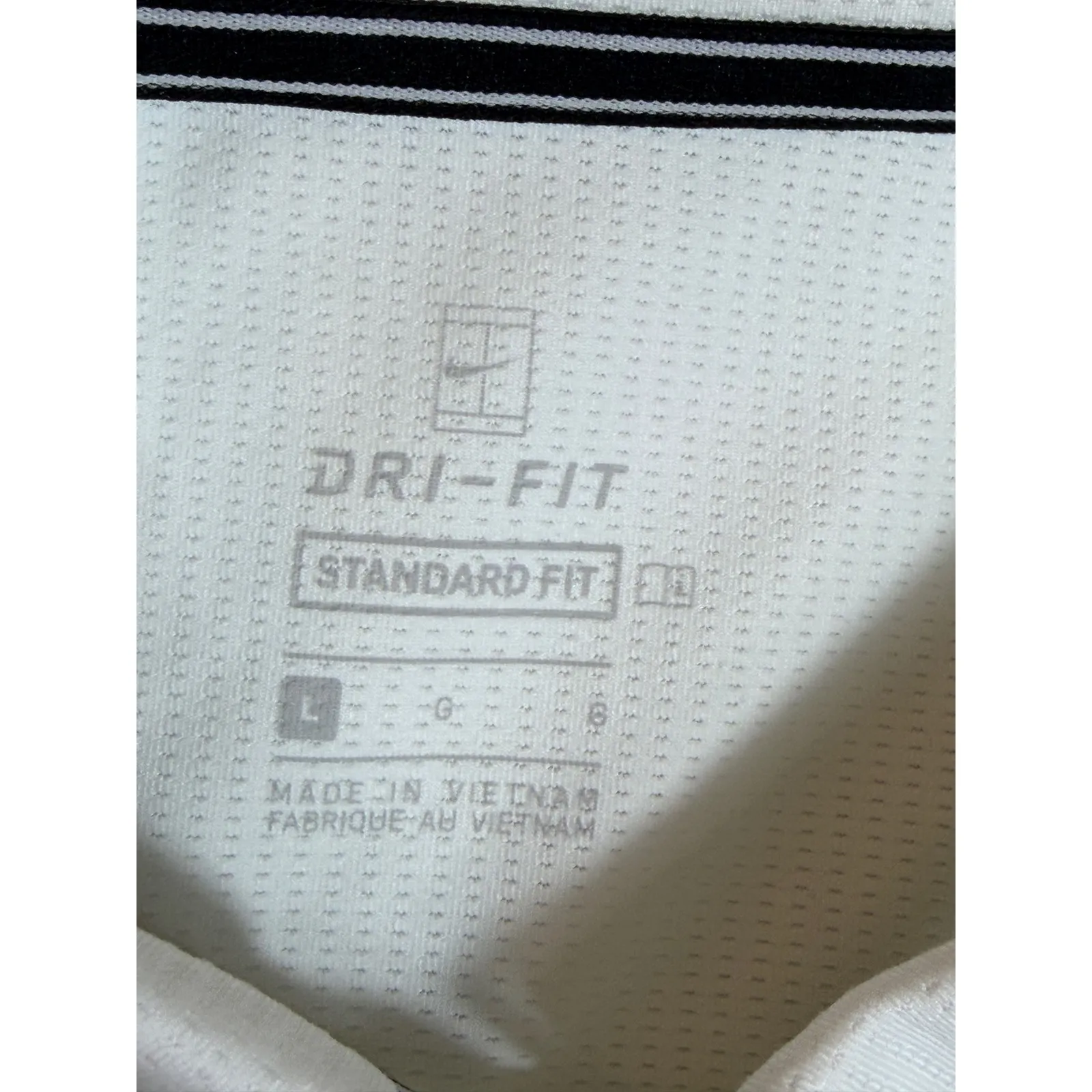 Nike women's court victory Dri Fit White Sleeveless Polo Tennis Golf Dress LG - Image 4