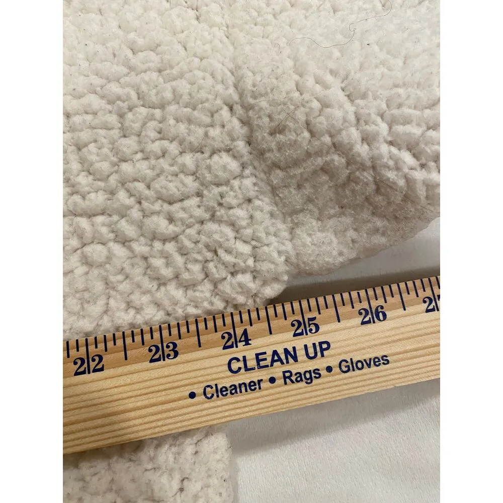 Aerie Fuzzy Fluffy Soft Pullover Warm Quarter Zip Sweater Cream Women's Small - Image 11